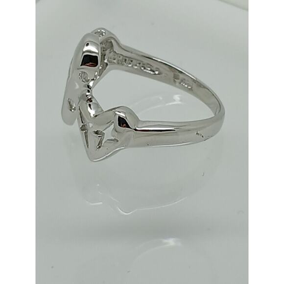 Vintage Estate Jewelry .925 Thailand Sterling Silver Ring Size 5.5 I LOVE YOU - Picture 8 of 16